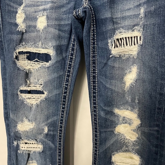 Miss Me Girls Mid Rise Distressed Medium Wash Bootcut Jeans Size 12 - Picture 3 of 8